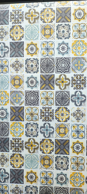 PAPEL TAPIZ TEXTURA MODERNA AZULEJOS DE 120cm DEKOADHESIVO