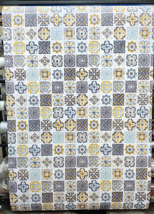 PAPEL TAPIZ TEXTURA MODERNA AZULEJOS DE 120cm DEKOADHESIVO
