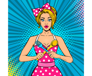 FOTOMURAL MUJER ESTILO POP ART DEKOADHESIVO